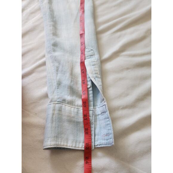 Cloth & Stone Anthropologie Blue Plaid Shirt Dress with Belt Size S - Picture 6 of 13